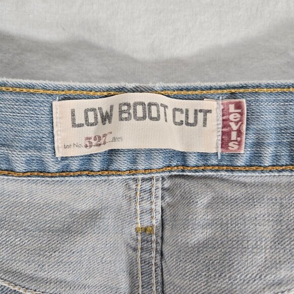 Vintage LEVI'S 527 Low Boot Cut Trash Yellowstone Heavy Duty Jeans Size W33 L32. - Picture 11 of 17